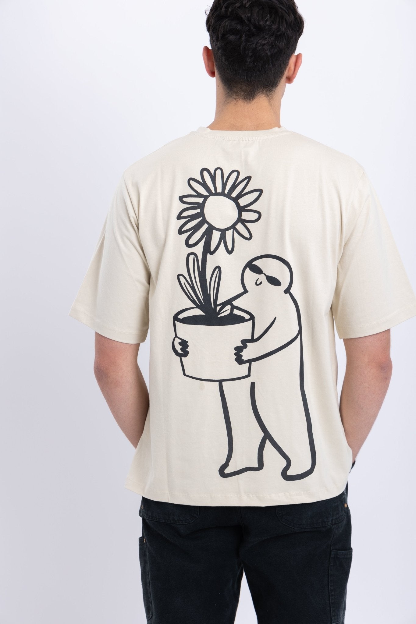 Sunflower Pot T-Shirt – Beige - #GT#